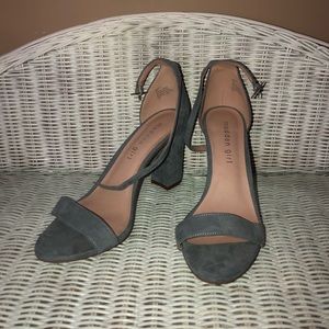 Madden Girl Blue Suede Two Strap Heels